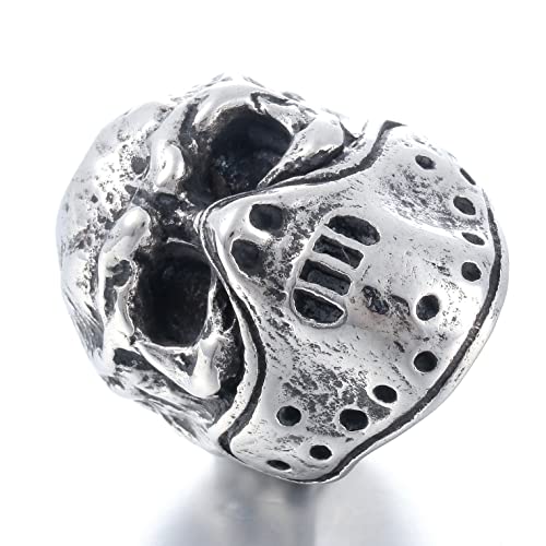 Image of Death Skull Ring for Men Stainless Steel Jewelry Biker Rings Scary Death Ring Skull for Gifts