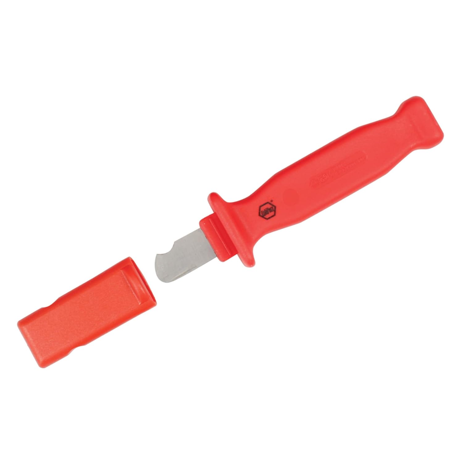 Wiha 15050 Insulated Electricians Cable Stripping Knife, Insulated Handle, 8.75"