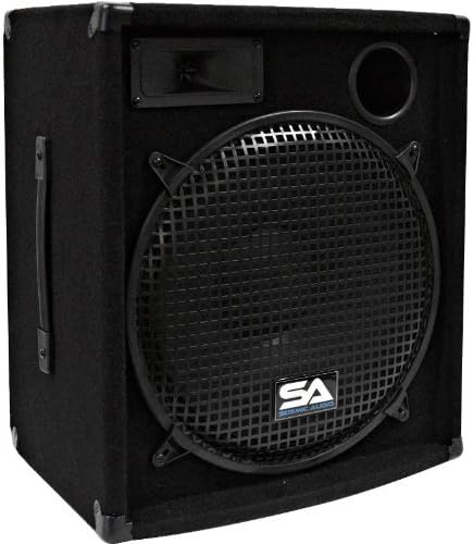 Seismic Audio - Altavoz PA DJ de 15 pulgadas 300 vatios Audio PRO - Red eléctrica, monitores, bandas, karaoke, iglesias, bodas