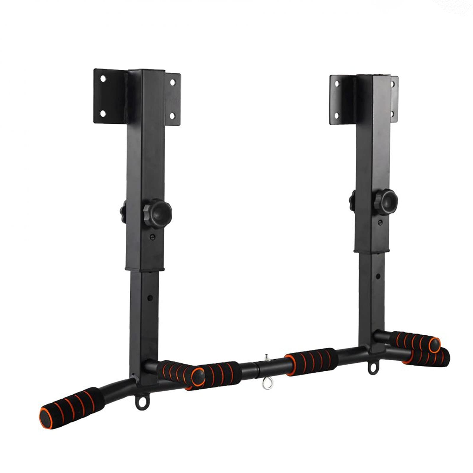 QUSYZD Portable Doorway Pull Up Bar, Multifunctional Dip Bar Fitness With Adjustable Height For Chin Up Workout Anywhere,Black,Black