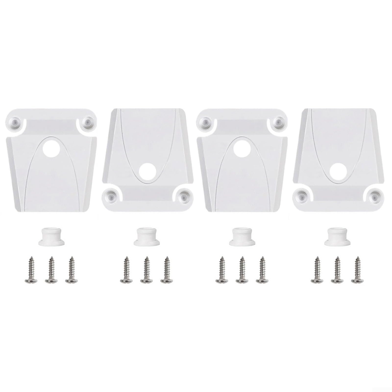 SMZhomeone 2-Pack Cooler Replacement Latch Kit 24013 for Igloo 50-165 Qt Heavy Duty Plastic White Secure Closure Easy Install Outdoor Camping(4PCS)