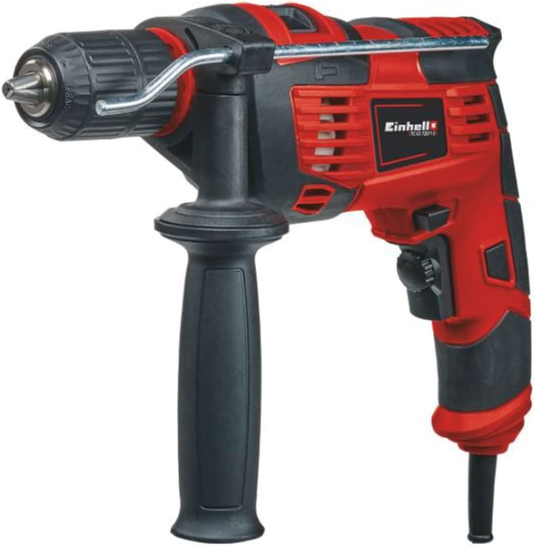 Einhell Hammer Drill Set TC-ID 720/1 E (Drilling/Drilling, Quick Release Chuck 13 mm, Includes 5 Piece Concrete Drill Bit Set)