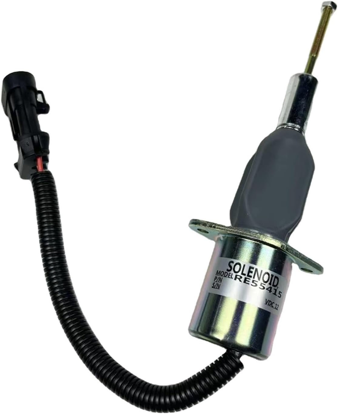 1pc 12V Shutoff Stop Solenoid Valve RE55415 for JD 7610 7710 7810 Tractor