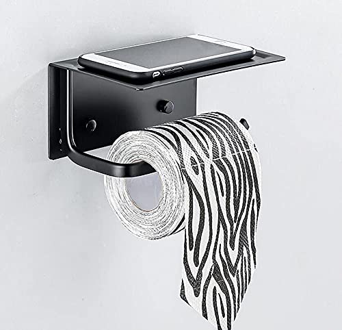 Soporte de papel higiénico contra caídas de objetos con estante de aluminio de pared 3