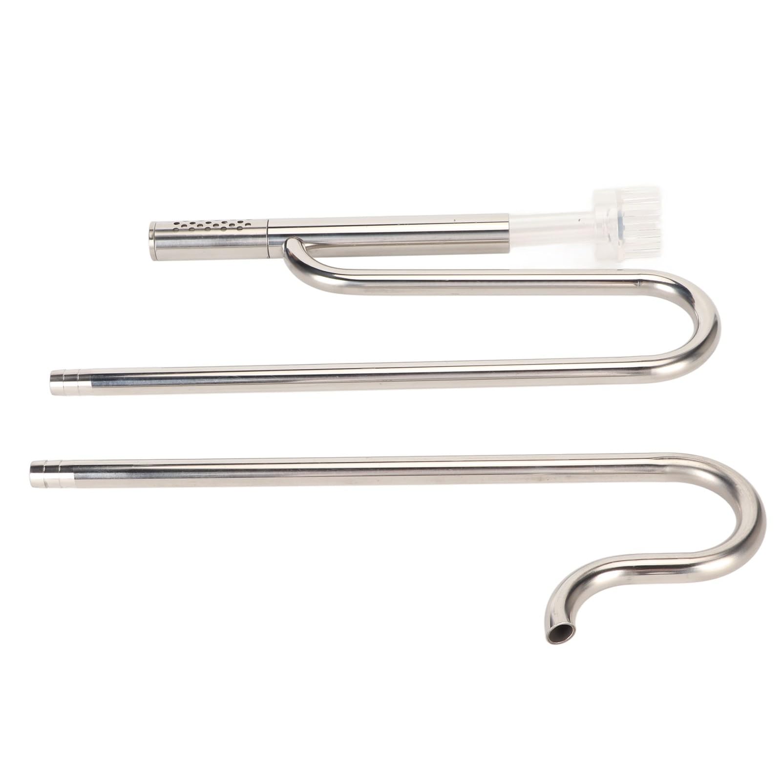 Inlaat Uitstroom Pijp Set, Acryl Stand Lily Pipe Oppervlak Skimmer Voorkomen Corrosie 304 Roestvrij Staal Voor Aquarium Filter (12 mm uitlaat met 12 mm ontoliefilminlaat
