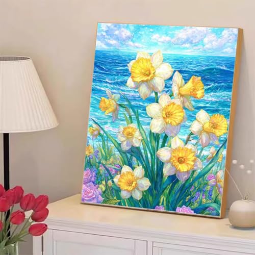 Broderie Diamant Jaune de haute précision avec strass en cristal sur toile 60x90