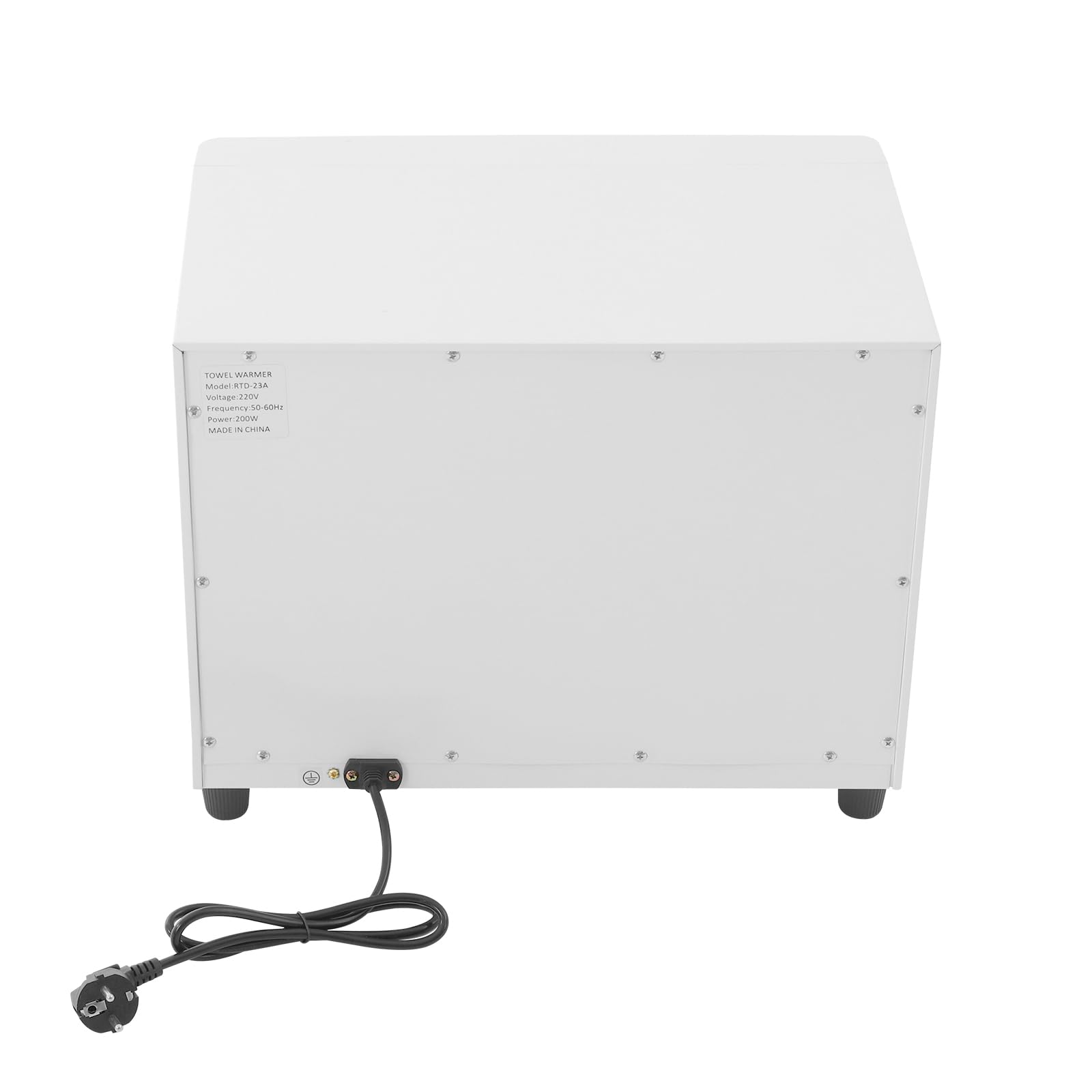 Sèche-serviettes électrique 23 l - Désinfection et chauffage jusqu'à 70 °C - Chauffe-serviettes robuste en acier inoxydable pour spa et salon - Armoire sèche-serviettes compacte (blanc)