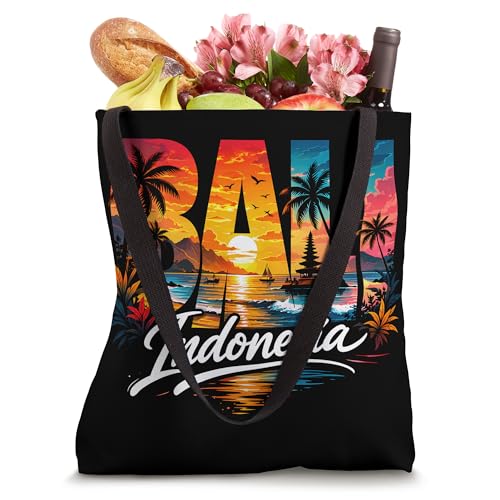 Bolso tote de recuerdo vintage de Bali, Indonesia miniatura 4