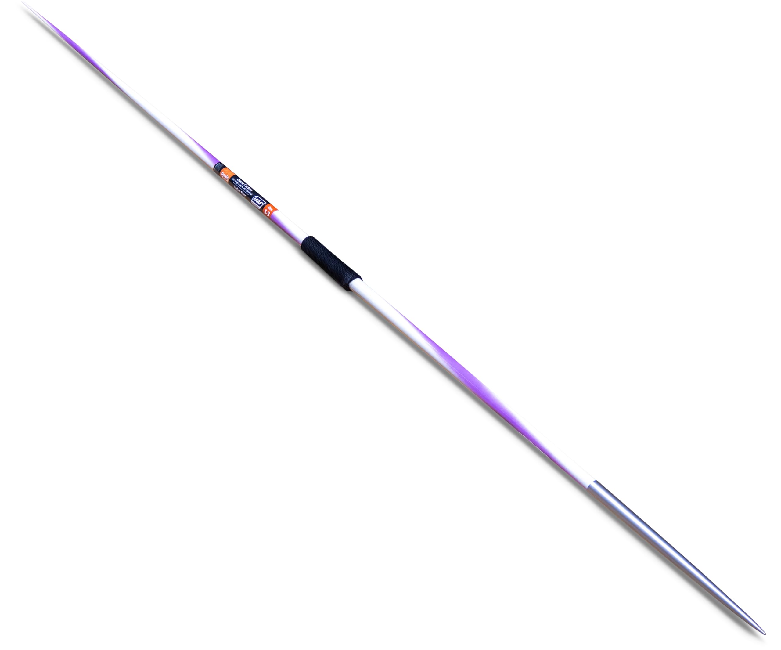 HAEST Nordic Competition Javelin Diana Carbon - 600 g - Flex 5.3 - High-Performance Javelin for Women - WA-Certified - Purple-White