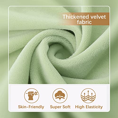 Hyha Velvet Stretch Couch Cushion Covers, Replacement Sofa/Chair Cushion Covers, Soft Sofa/Couch Seat Covers, Individual Couch Cushion Covers For Sectional Sofa (3 Packs, Pea Green) #TOP2