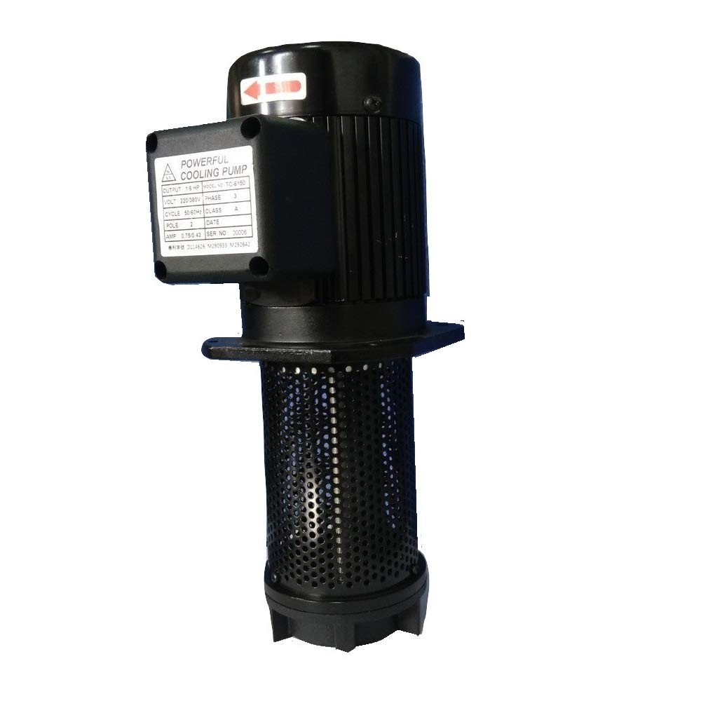 1/6 HP Lathe BandSaw Machine Tool Circulation Coolant Pump, Immersion Length 150mm (6"), NPT 3/8" Thread, Three 3 Phase 220/380V