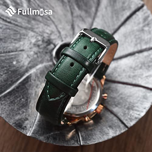 Image of Fullmosa Watch Band, Quick Release Leather Watch Strap Compatible with Samsung Galaxy Garmin for Men Women, Replacement Bands Width 12mm 14mm 16mm 18mm 19mm 20mm 21mm 22mm 24mm
