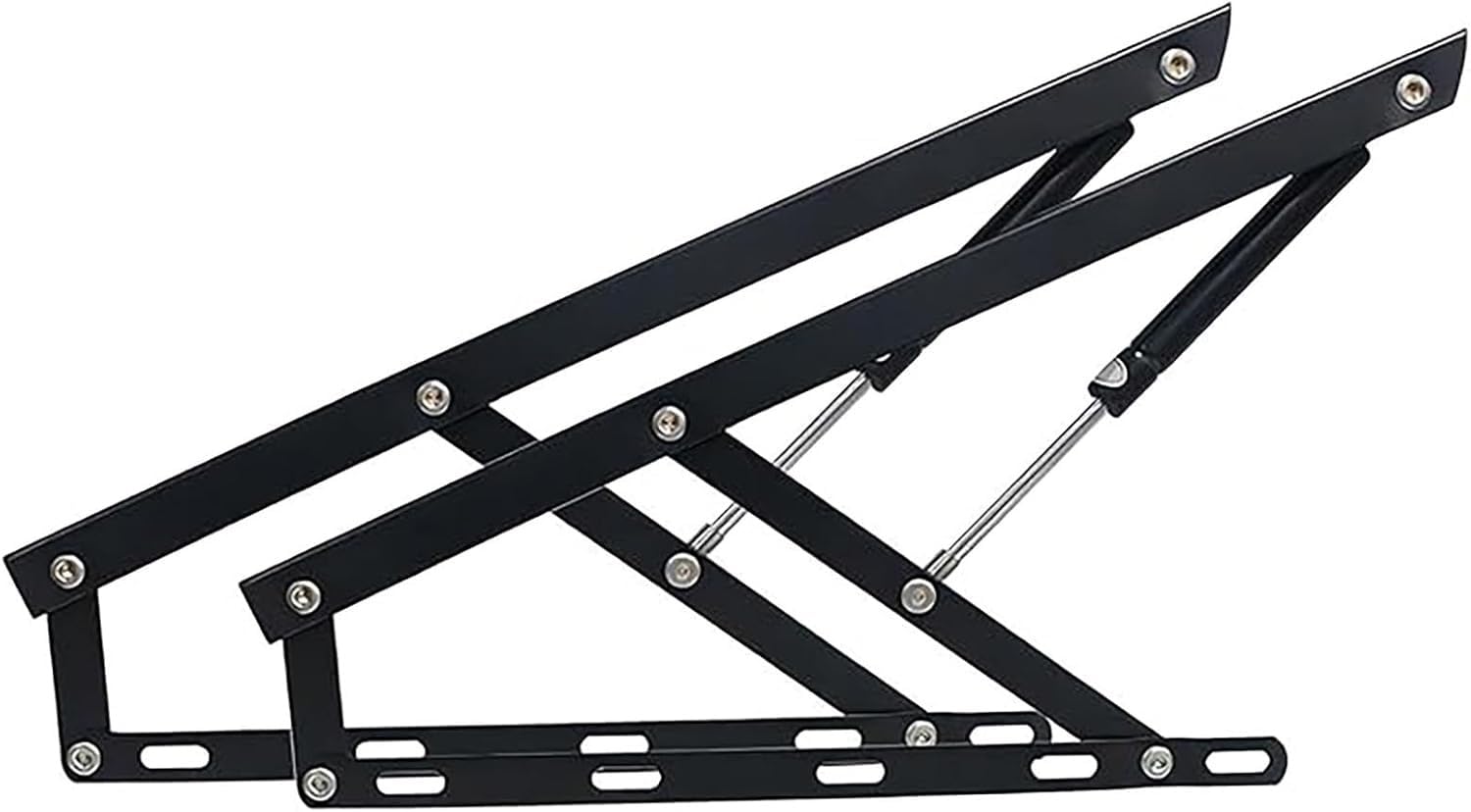 1 Pair Bed Lift Mechanism, Pneumatic Lid Lifters, Heavy Duty Gas Springs Support Hinge, Hydraulic Rod for Tatami Folding Box Sofa Storage Toy(Black,900mm)