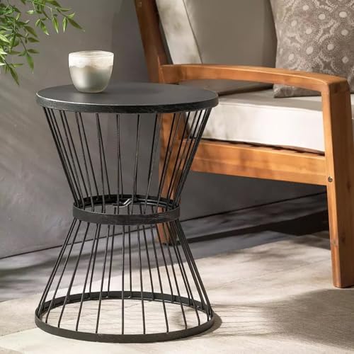 Image of Furniture for The Living Room and Office: Coffee Table, Center Table, Storage Basket, Wire Basket with Metal Top, Bedside Table, Side Table Black