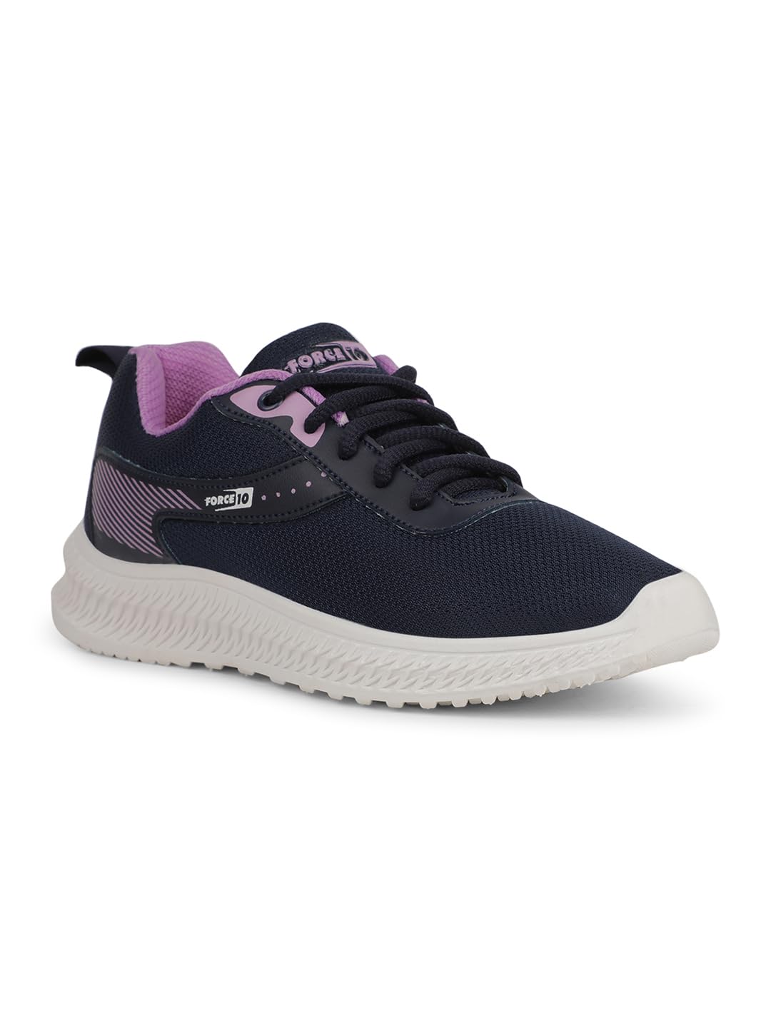 Force 10 OSLO-20E Lacing Running Shoes for Women with PVC Sole|Suitable for Walking, Gym, Outdoor & Jogging|Mesh Outsole|Memory Foam Insole|Stylish, Comfortable & Durable|Sports Footwear