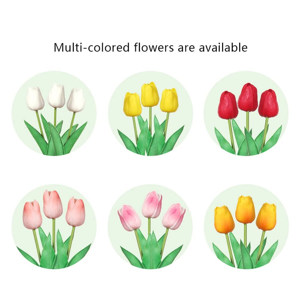 Künstliche Blumen Tulpe Künstliche Blume mit Vase echte Touch Künstliche Blumenstrauß Gefälschte Blume Set for Hochzeitsdekoration Home Garnen Dekor Künstliche Blumen wie Echt (Color : B)