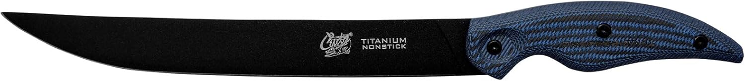 Cuda Semi-Flex Wide Fillet Professional Saltwater Precision Ground Edge Corrosion Resistant Fish Knife with Hard Molded Sheath Included