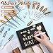 Motiskyy 48 Pcs Metallic Permanent Markers Bulk Metallic Marker Pens Medium Tip Quick Dry Paint Pen for DIY Crafts Artist Illustration Gift Card Making(Gold and Silver)