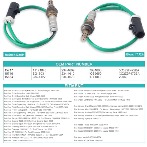 Sensor de Oxígeno AULINK para Ford y Más 4 Piezas miniatura 5