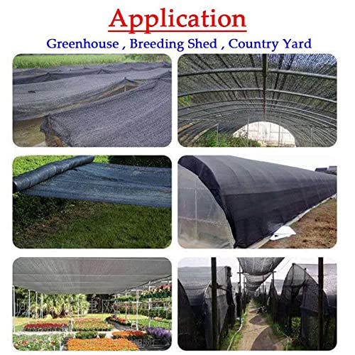 Vela Parasole Impermeabile, Tessuto Hdpe con Protezione Uv All'80% per Giardino, Piscina, Auto, Capanno, Rete Ombreggiante per Esterni con 6 Picchetti, Rettangolare, Nera