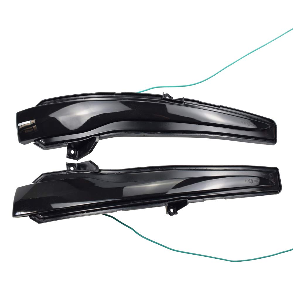 Hacreyatu Sequential Amber LED Side Mirror Marker Turn Signal Light Lamp For Mercedes Benz C/S/E/V Class W205 W222 W213 W447 X253 (Blue+Yellow)