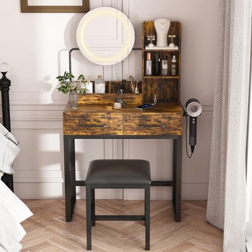 17% Off LOUNGEOLOGY Vanity Desk with Lighted Mirror & Stool - Image 2