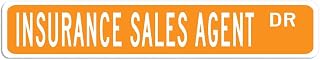 Insurance Sales Agent Street Sign, Quality Occupations Road Sign, Insurance Sales Agent Gift Metal Tin Sign for Indoor Outdoor Bar Cafe Restaurant Shop Wall Decor,3x18 Inch