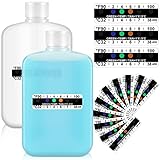 Patelai 12 Pcs Urine Test Complete Kit Include 2 Translucent Portable Travel Bottles,10 Adhesive Temperature Test Strips Human Urine Practice Kit for Synthetic Fake Pee(Translucent Style)