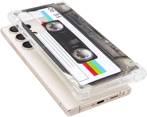 Miniatura 6 de FAteamll Funda para Galaxy S23 Ultra, con esquinas reforzadas, TPU suave parachoques retro Cassette Tape Case Compatible con Samsung Galaxy S23Ultra