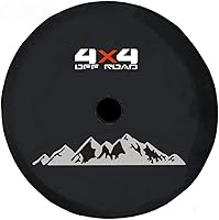 Vista 6 de Cubierta de neumático de repuesto para Jeep con orificio para cámara, soporte de posición de orificio de cámara, protector de rueda de repuesto apto