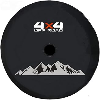 for Ford Bronco, Jeep Wrangler Rubicon Spare Tire Cover with Camera Hole, Rear Spare Wheel Cover Protector (XXL: 285/75R17, 315/70R17)