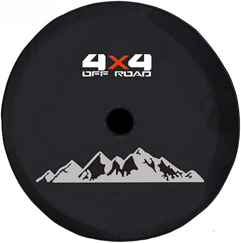 Miniatura 3 de Para Ford Bronco, Toyota Prado TXTXL, Jeep JL Wrangler, cubierta de neumático de repuesto con orificio para cámara trasera, protector de cubierta de