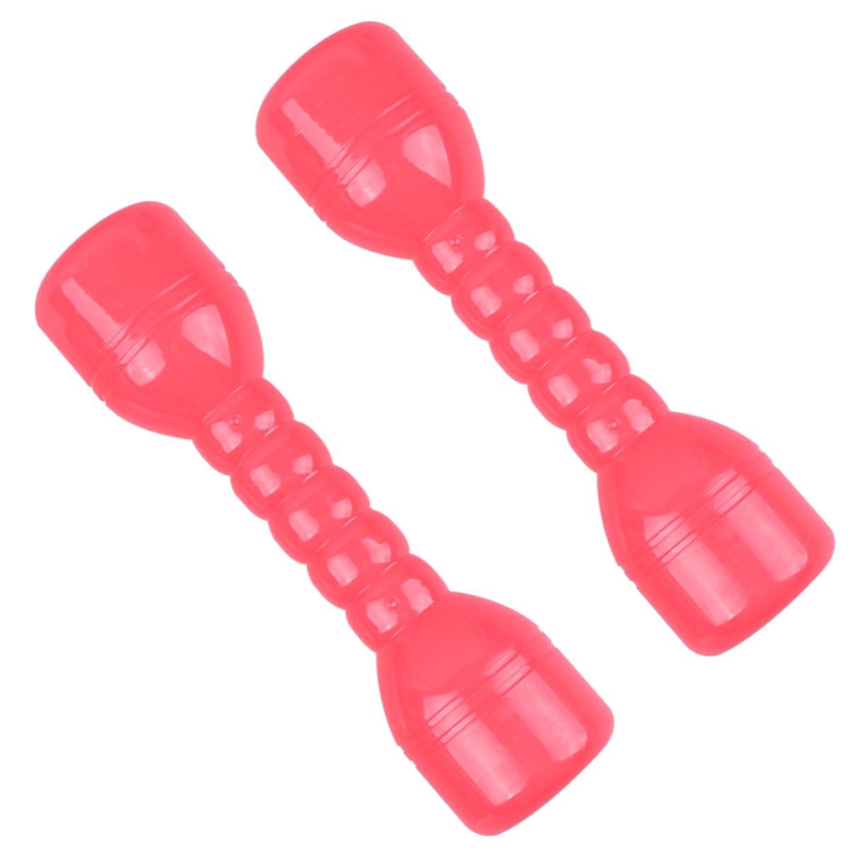 KESYOO 1Pair Ergonomic Plastic Dumbbells for Barbells for Kindergarten Morning Exercise Safe Material Bright Red Design for Fun Play and Coordination