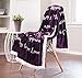 Chanasya Premium Love & Joy Inspiring Gift Throw Blanket - Cozy, Warm and Fluffy Sherpa - Perfect Caring, Uplifting, Thoughtful, Personalized Gift for Peace & Prayer (65x50 inches) Aubergine