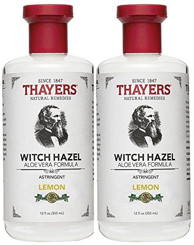 Thayers Witch Hazel Natural Facial Toner with Aloe Vera Formula with Lemon, 12 Ounce (Pack of 2)