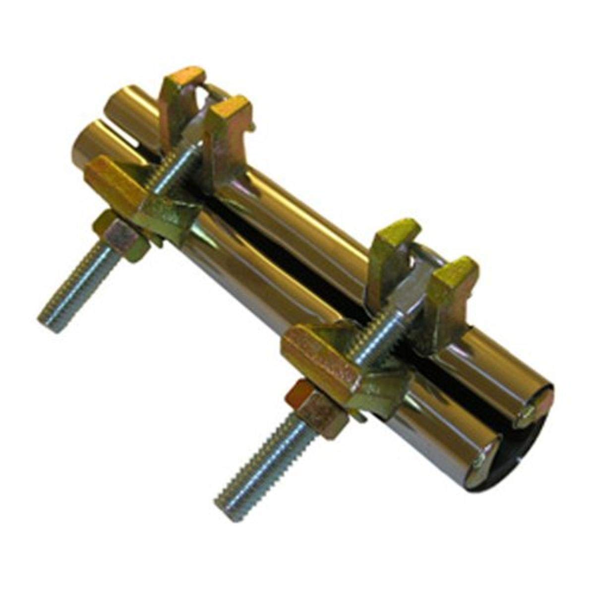 LASCO 13-1328 Abrazadera de reparación de tuberías de una sola pieza de acero inoxidable con dos pernos, 6 pulgadas