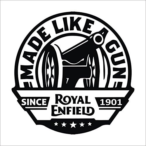 ISEE 360 Vinyl Bike Stickers Compatible For Royal Enfield Made Like Gun Sticker (Buy 2 Get 1 Free, Black)-Self-Adhesive