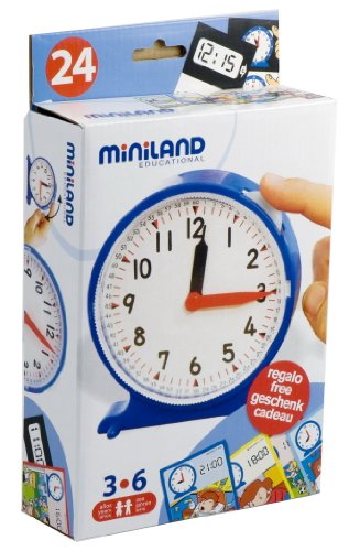 Preisvergleich Produktbild Miniland 95232 - Lern-Uhr + 6 Vorlagen