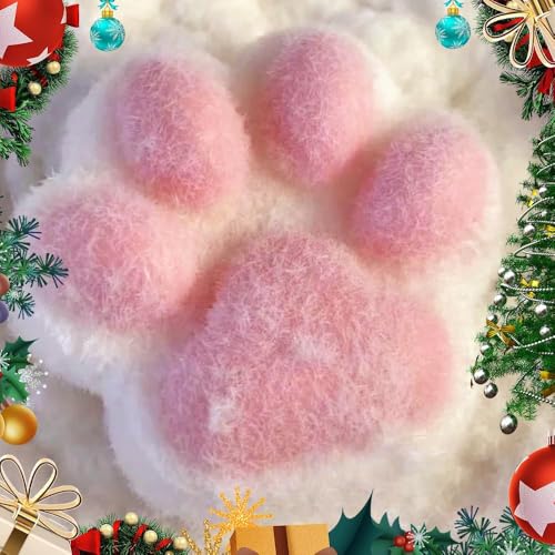 ハンドメイドシリコン猫の足、大きな猫の足 特殊教育 学用品ガジェット 学生、大人、ソフトでかわいい粘着キティの足 学校/オフィス/教室用特別用品(ホワイト)