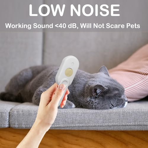 Image of Steam Brush 4 in 1 for Shedding, iRboWou Rechargeable Cat Brush with Steam, Anti-Static Pet Brush for Massage, Cleaning, Shedding and Combing- White