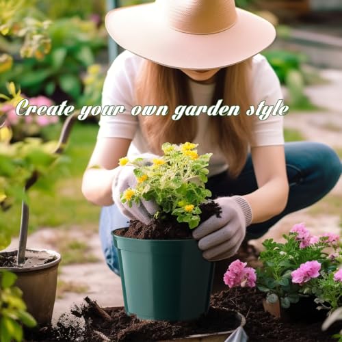 Btplastik 8 Inch Plastic Plant Pots, 15 Pack Sturdy Nursery Pots With Drainage Holes thumb #5