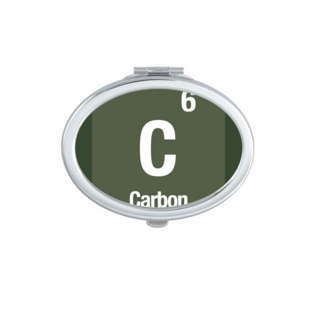 Miroir ovale de maquillage carbone fait main accessoire de sac élégant
