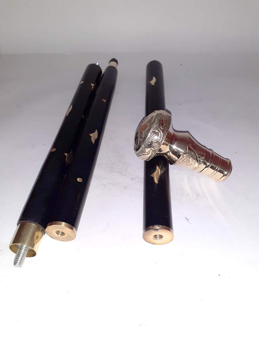 Bâton en bois et laiton style antique blanc pour offrir