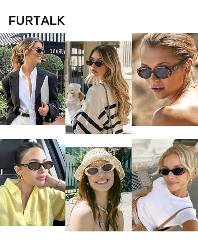 FURTALK Polarized Sunglasses Womens Oval Retro Trendy UV400 Protection Lightweight3