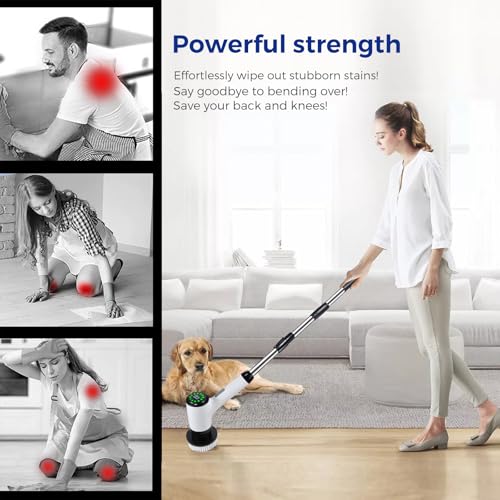 Electric Spin Scrubber, Cordless Power Cleaning Brush with 8 Replaceable Heads - image 2