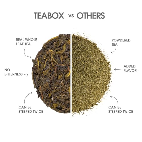 Image of Teabox Darjeeling Green Tea | 25 Tea Bags with Whole Leaf Green Tea | Rich in Antioxidants | Smooth and Fresh Flavour | Low Caffeine
