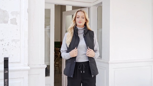 ジャケット・アウター YuyuuCOCOON COAT PADDING VEST YUCOLEN Down Puffer Vest for Women Warm Winter Quilted Padded