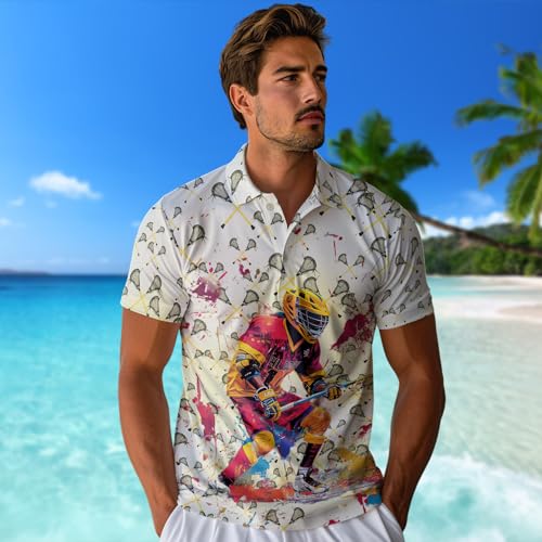 Lacrosse Golf Shirt Men Funny Golf Polos for Men Dry Fit- Sport Golf Polo Shirts Hawaiian Polo Golf Outfits (MP_PL_34)3