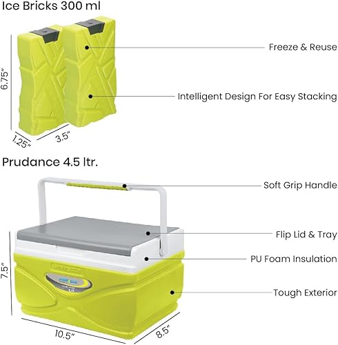 Miniatura 7 de Pinnacle Enfriador con ruedas  Práctico juego de enfriador de 66L con ruedas y mango  Incluye enfriadores de camping de 30L 11L y 4.5L y 2 ladrillos