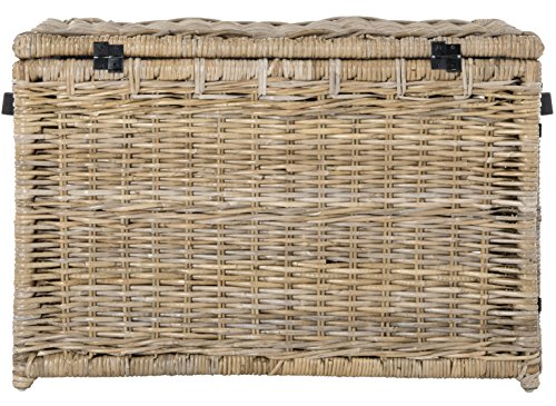 happimess Michael 35" Wicker Storage Trunk, Natural - Thumbnail 6